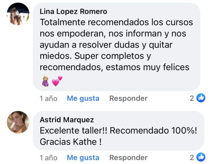 comentario curso prenatal